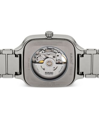 Unisex Swiss Automatic True Square Gray Ceramic Bracelet Watch 38mm
