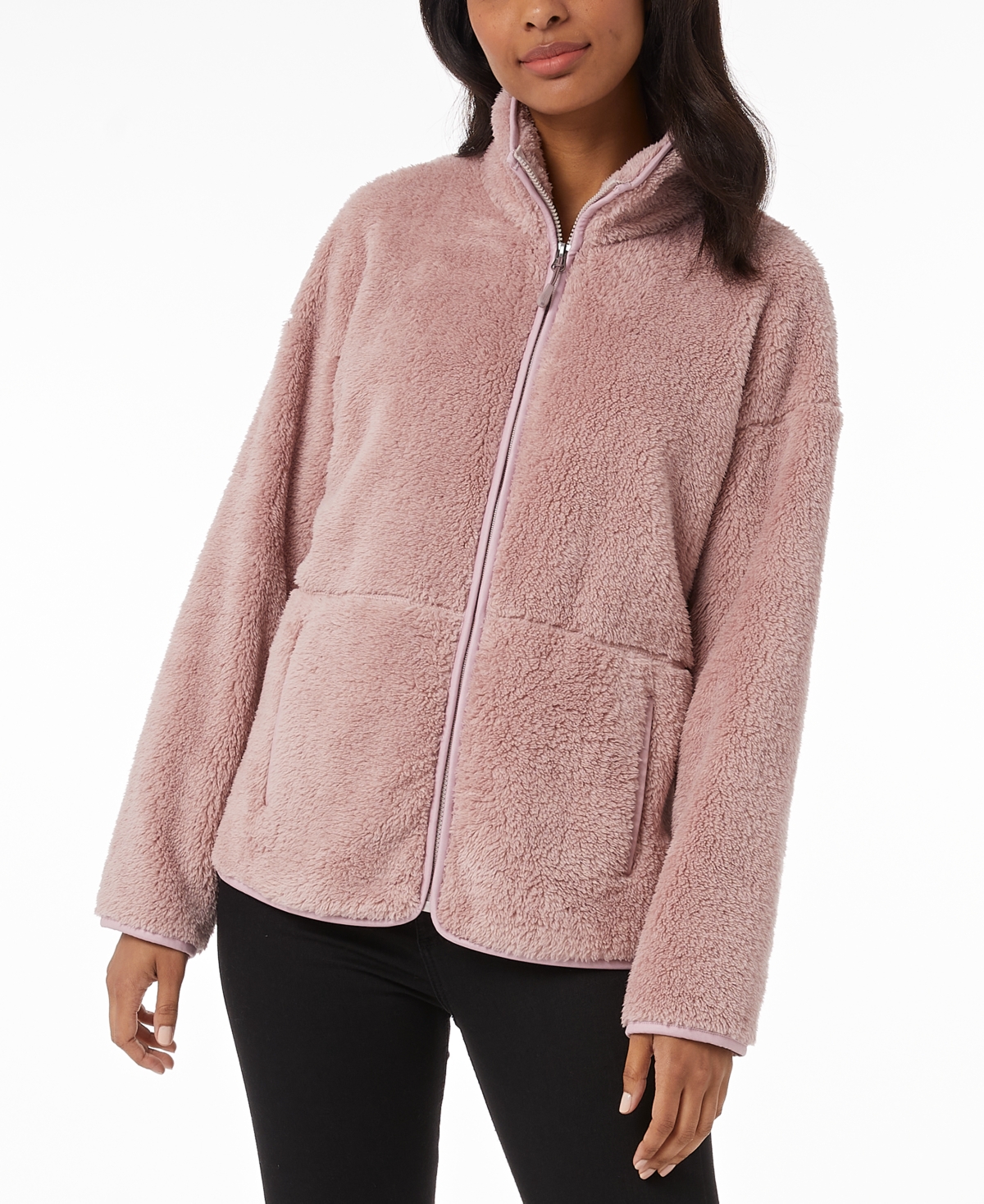  32 Degrees Women's Fleece Stand-Collar Zip Jacket