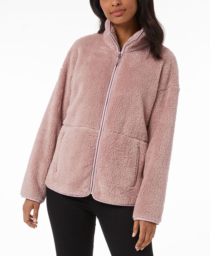 32 Degrees Women's Fleece Stand-Collar Zip Jacket - Macy's