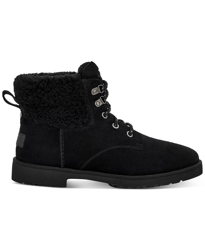 UGG® Women's Romely Heritage Lace-Up Plush-Cuff Boots - Macy's