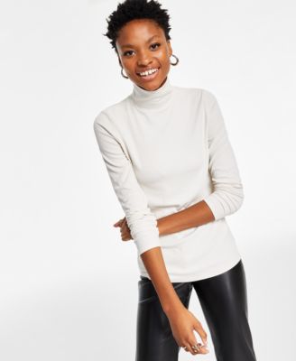 Black Tape - Women's Rib-Knit Turtleneck Top