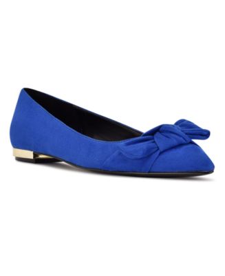 Nine West Women's Favs Pointy Toe Bow Flats - Macy's