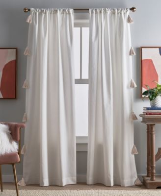 Chunky Tassel Pole Top 2-Piece Curtain Panel Collection