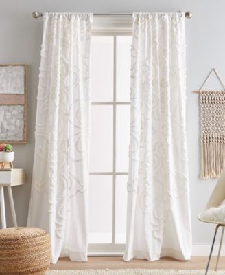 Gates Tufted Chenille Pole Top 2 Piece Curtain Panel Collection