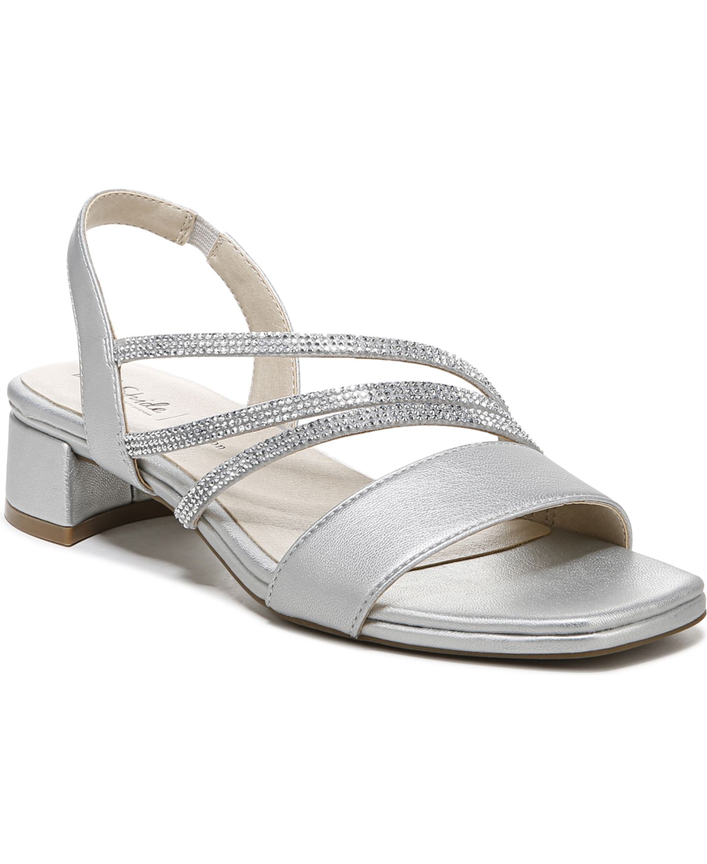 Женские сандалии LifeStride Joy Slingback Dress Sandals, цвет: Серебряная искусственная кожа — фото 1
