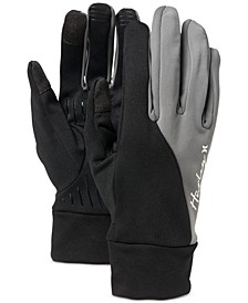 Juniors' Two-Tone Logo-Graphic Gloves