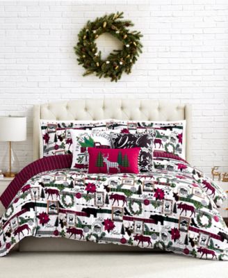 Merry Town Christmas Reversable 6-Piece Comforter Set