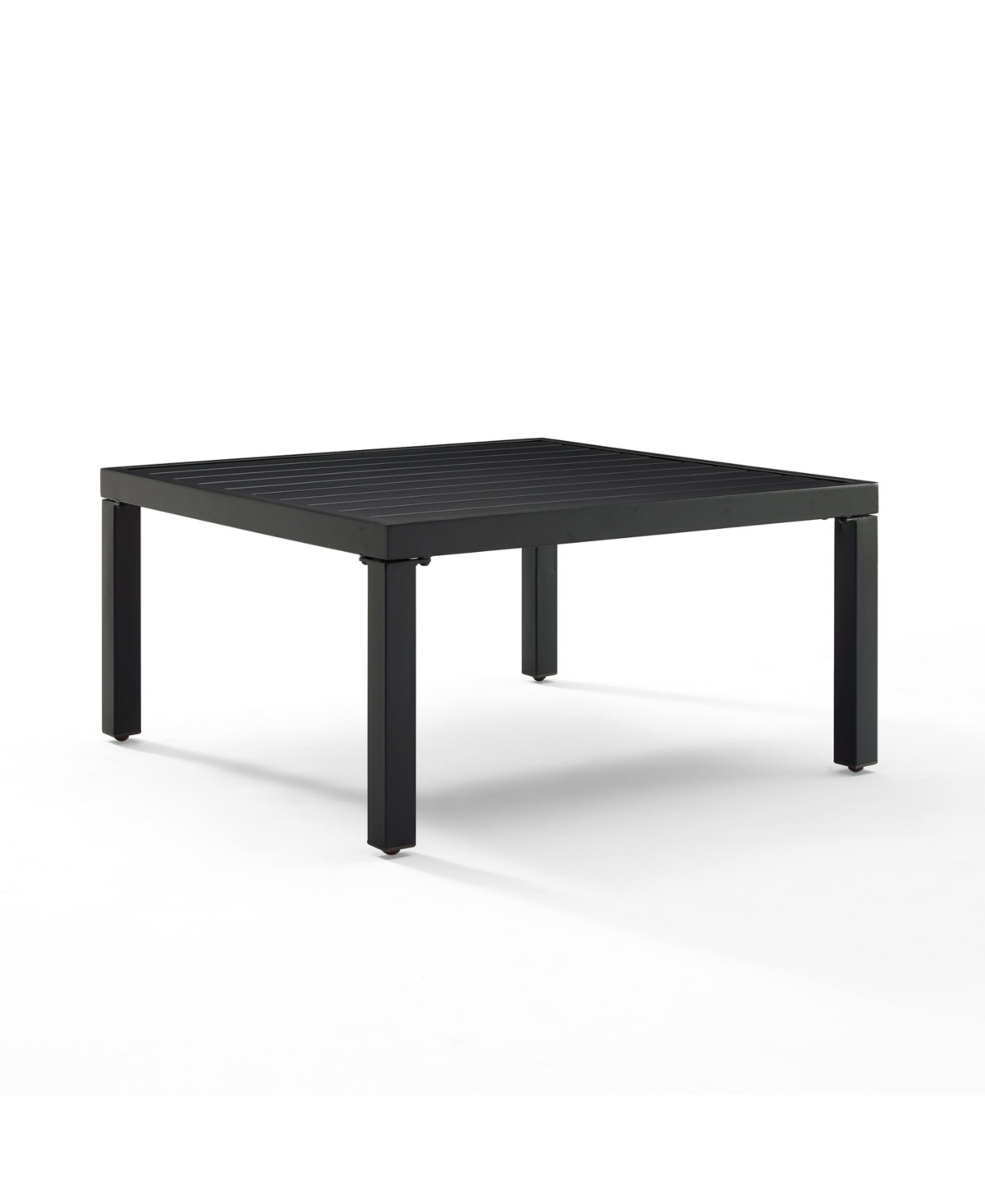 Crosley Piermont Outdoor Metal Sectional Coffee Table In Matte Black