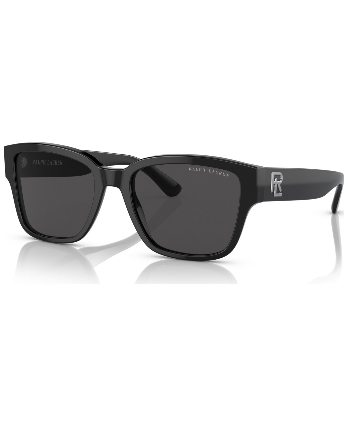 Shop Ralph Lauren Men's Sunglasses, Rl820555-x In Shiny Black
