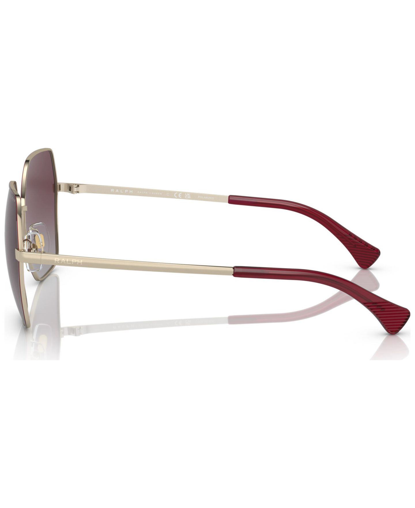 Женские солнцезащитные очки Ralph by Ralph Lauren Polarized Sunglasses RA4138, цвет: Бордо — фото 3