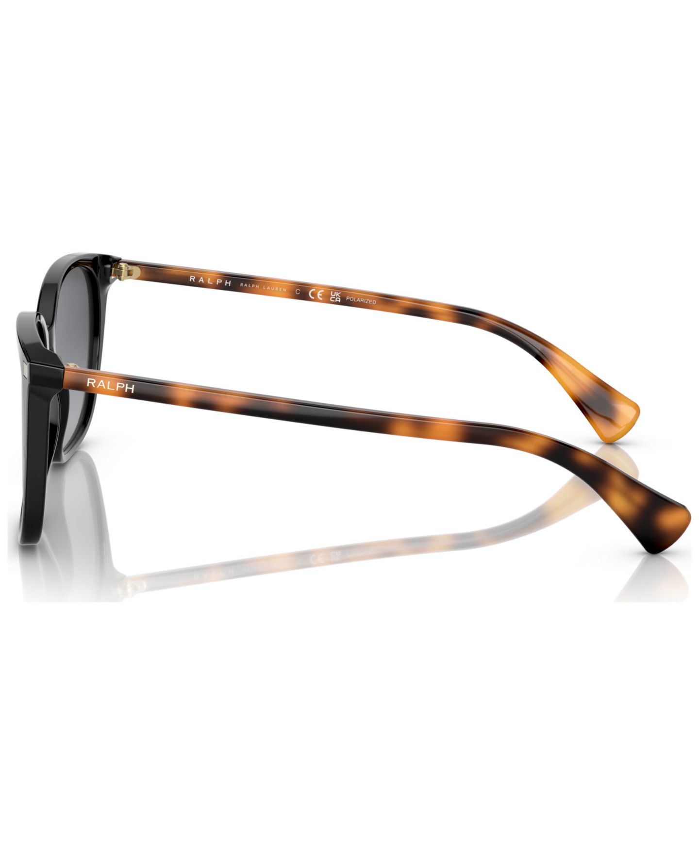 Женские солнцезащитные очки Ralph by Ralph Lauren Polarized Sunglasses, RA529356-YP, цвет: Блестящий чёрный — фото 3