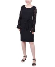 Black Long Sleeve Petite Dresses for Women Macy s
