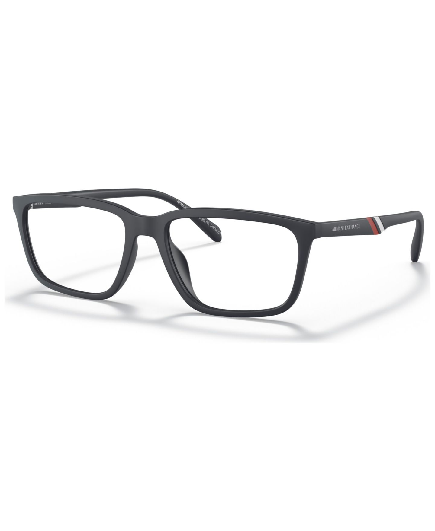 Мужские очки A|X Armani Exchange Armani Exchange Man Pillow Plastic AX3097 Eyeglasses, цвет: Матовый синий — фото 1