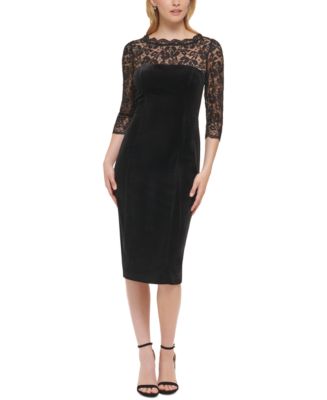 Kate spade velvet lace trim clearance dress