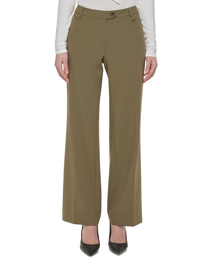 Calvin Klein Petite Lux Modern Fit Slim Leg Pants Macy s