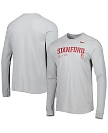 Men's Gray Stanford Cardinal Team Practice Performance Long Sleeve T-shirt