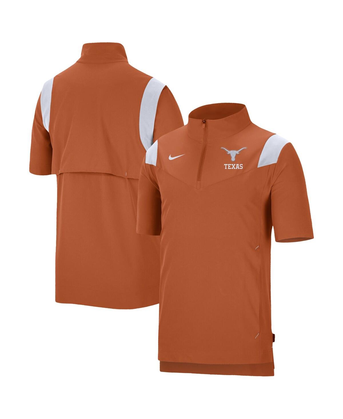 Nike Men's  Texas Orange Texas Longhorns Coach Short Sleeve Quarter-zip Jacket