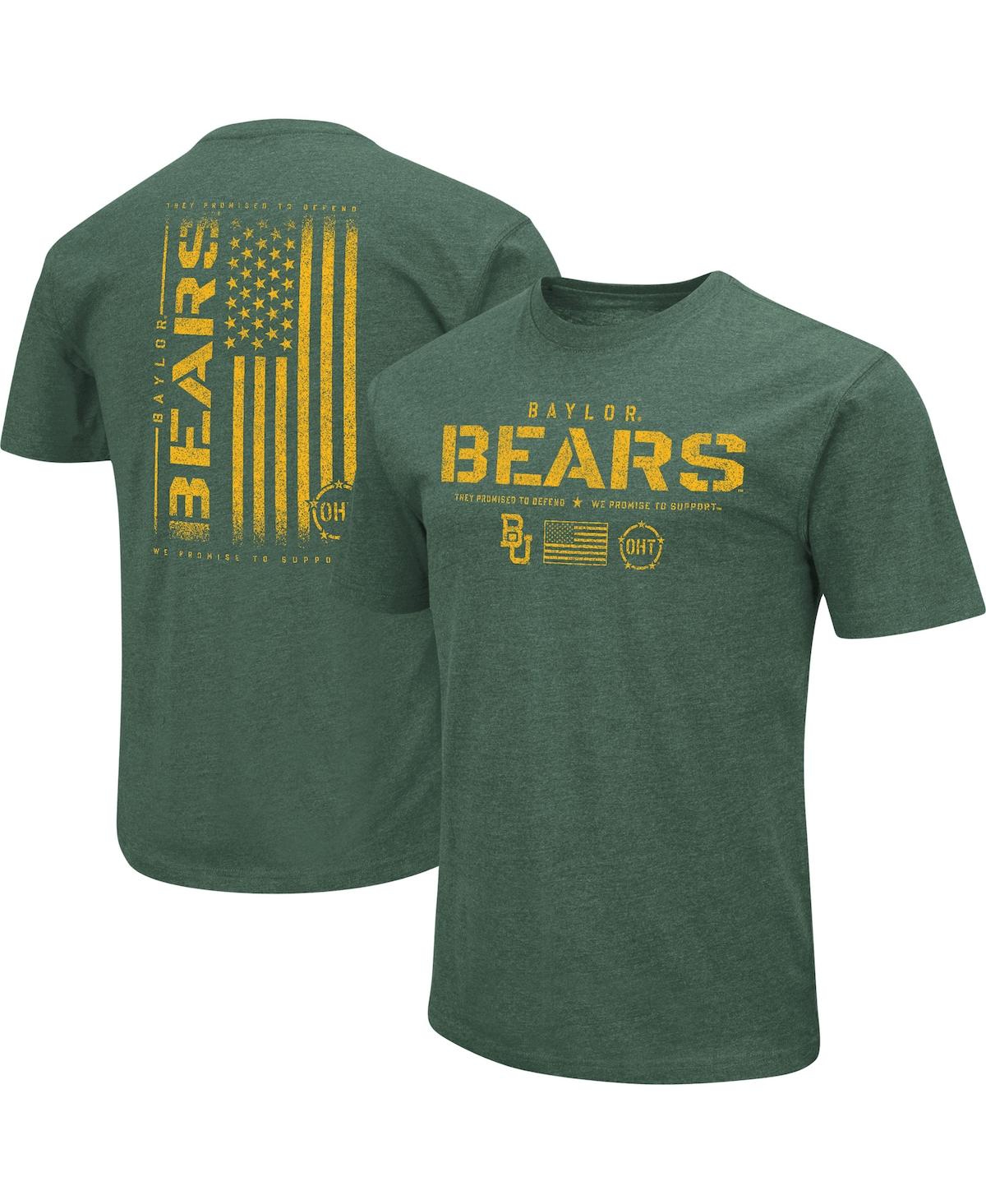 Colosseum Men's  Green Baylor Bears Oht Military-inspired Appreciation Flag 2.0 T-shirt