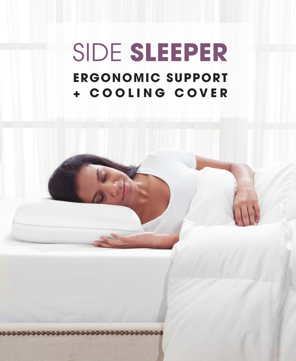 Dream Serenity Side Sleeper Memory Foam Pillow, Standard