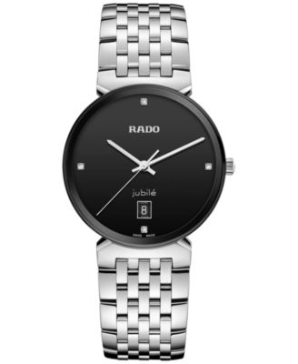 Rado - Women's Swiss Florence Classic Diamond Accent Stainless Steel Bracelet Watch 38mm