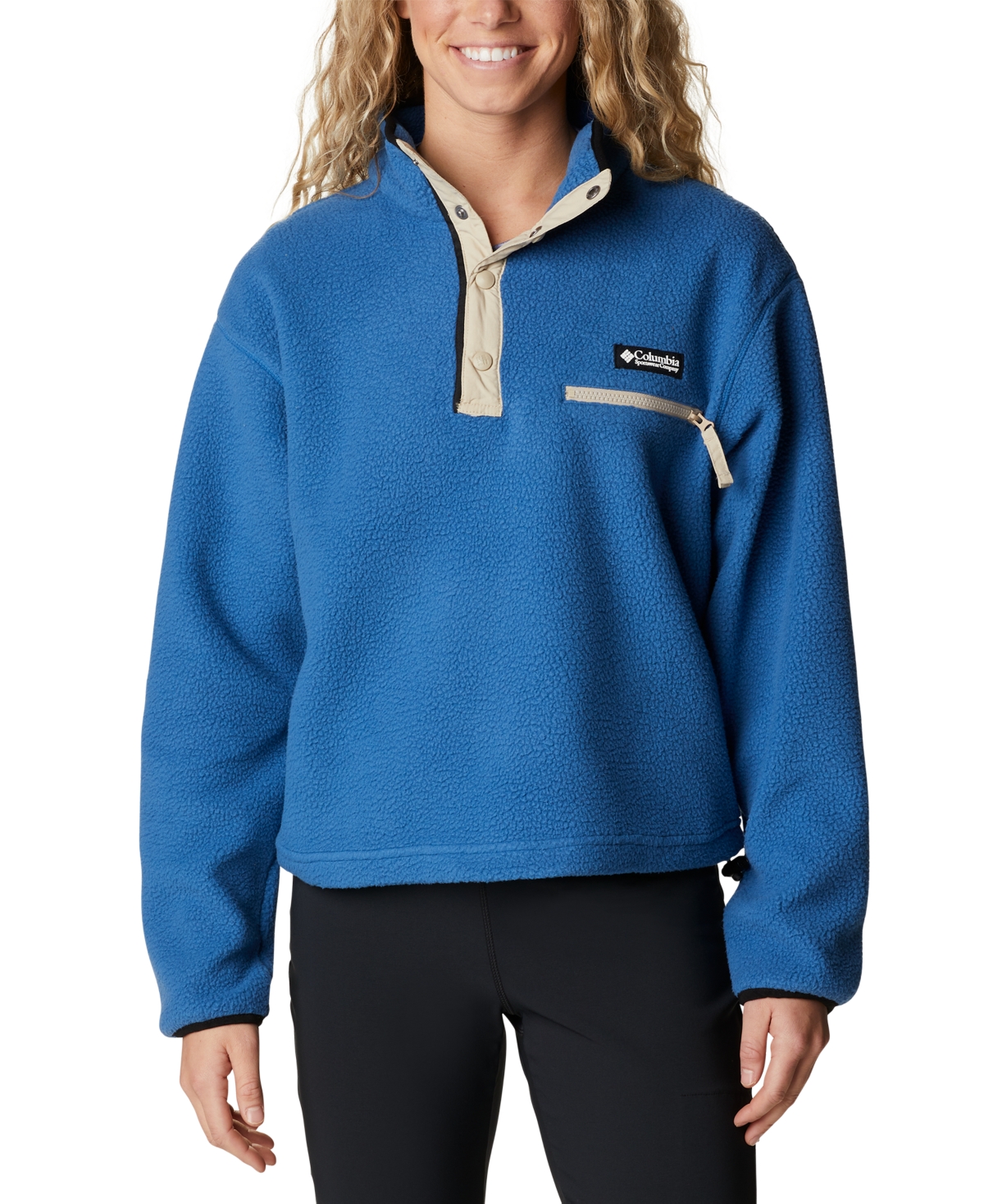  Columbia Women's Helvetia Cropped Half-Snap Pullover Sweatshirt