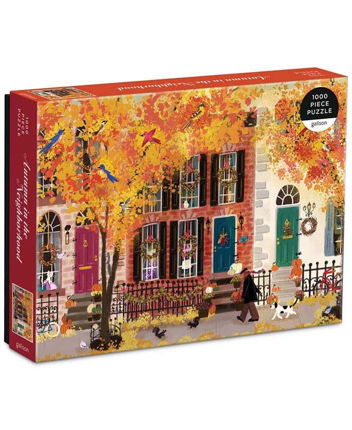 Galison Autumn in the Neighborhood 1000Piece Puzzle Macy