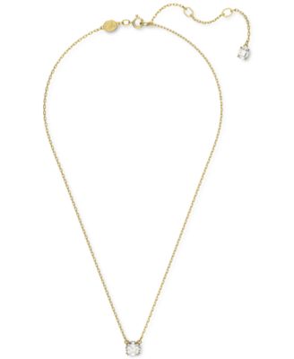 Silver-Tone Constella Crystal Pendant Necklace, 14-7/8" + 2" extender