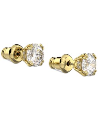 Silver-Tone Constella Crystal Stud Earrings