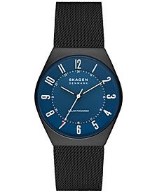 Men's Grenen Solar Powered Midnight 50% Recycled Stainless Steel Mesh Watch 37mm