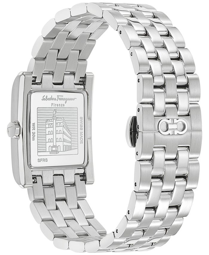 Salvatore Ferragamo Men's Swiss Lace Stainless Steel Bracelet Watch ...