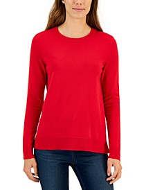 Women's Long-Sleeve Crewneck Sweater, Created for Macy's