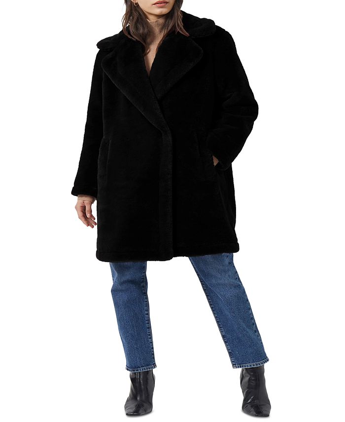 French Connection Women's Buona Faux-Fur Coat & Reviews - Coats & - Women - Macy's