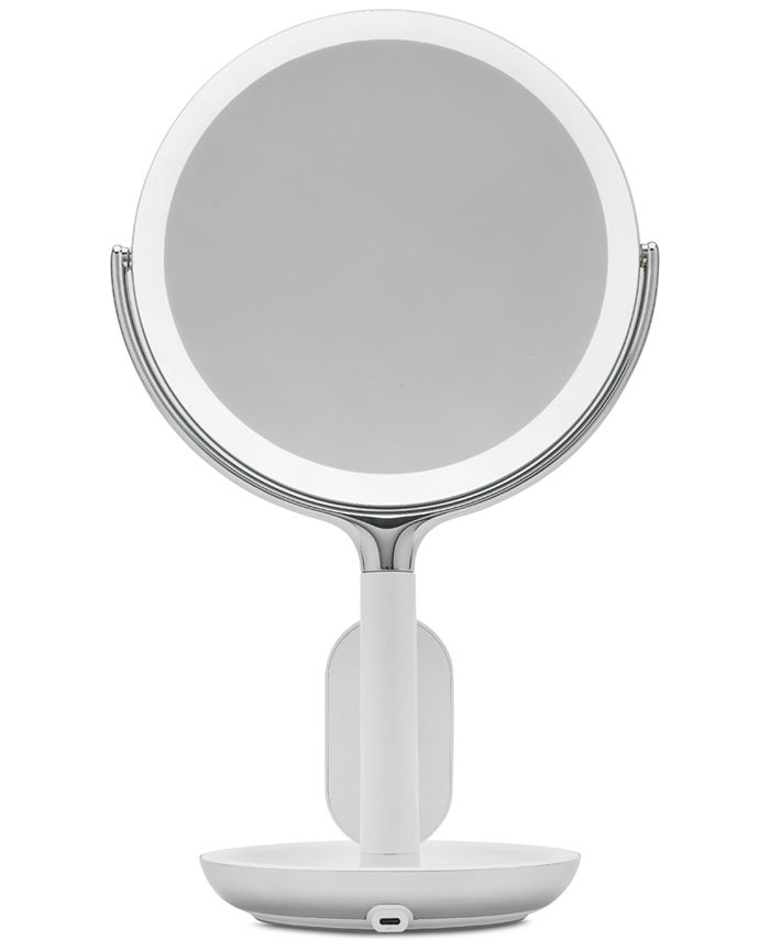 Sharper Image SpaStudio Vanity 8inch Mirror with BuiltIn Qi Wireless