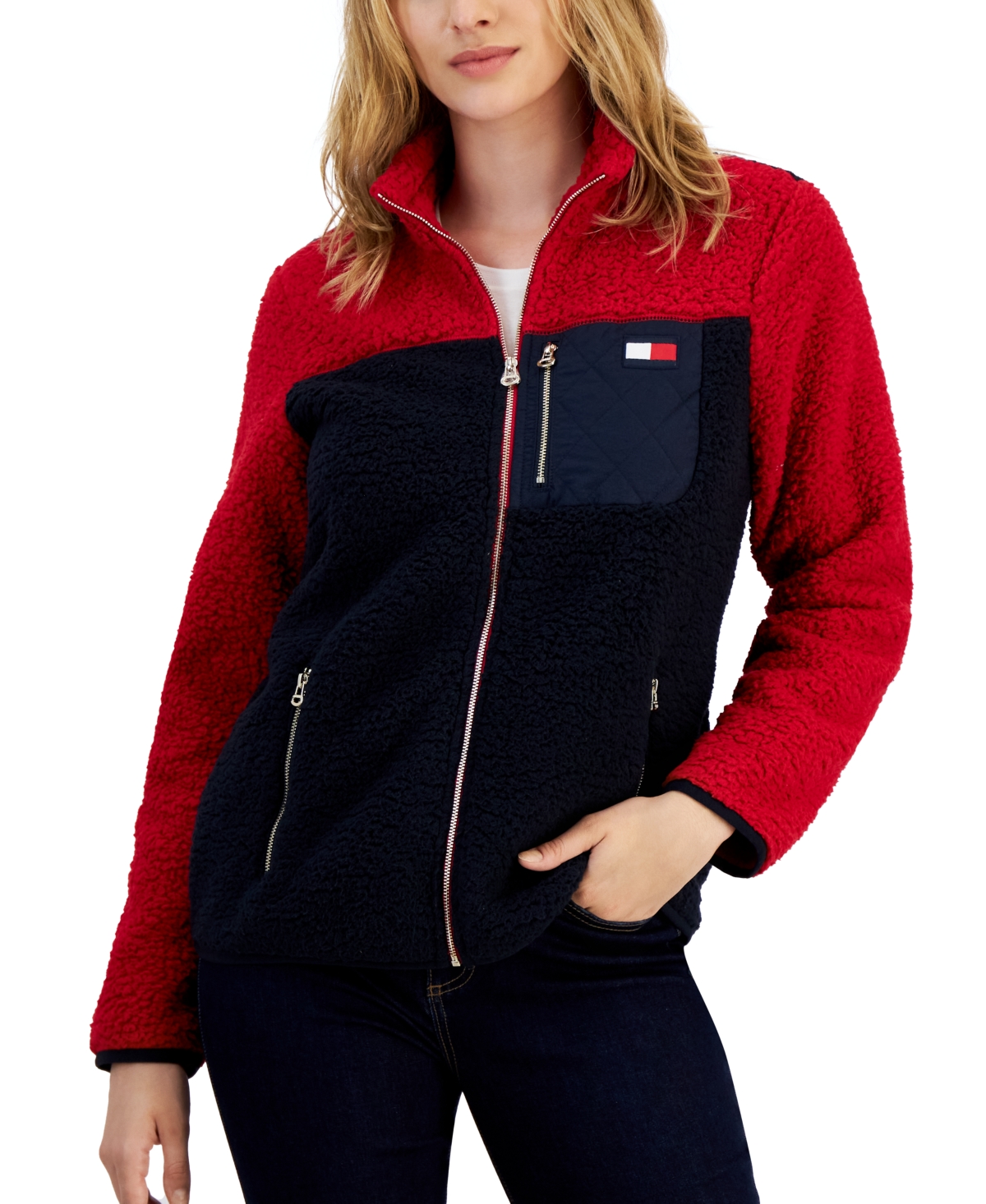 Tommy Hilfiger Women's Colorblocked Zip-Up Jacket