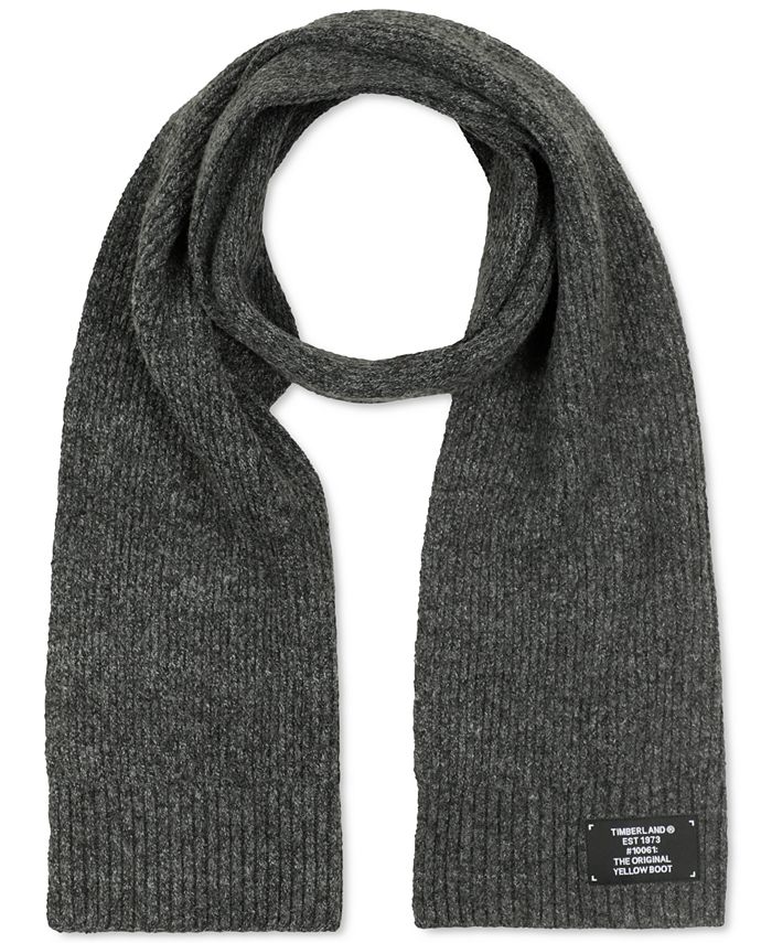 Timberland Men's Marled Ribbed Scarf - Macy's