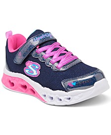 Little Girls S-Lights - Flutter Heart - Bright Sparkle Stay-Put Closure Light-Up Casual Sneakers from Finish Line