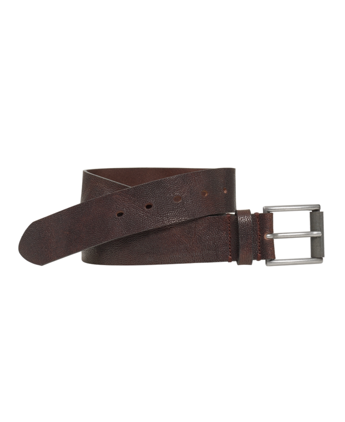 Men's Casual Distressed Leather Belt - Brown
