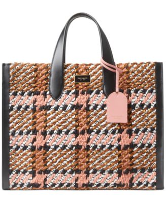 kate spade new york Manhattan Woven Striped Fabric Small Tote - Macy's