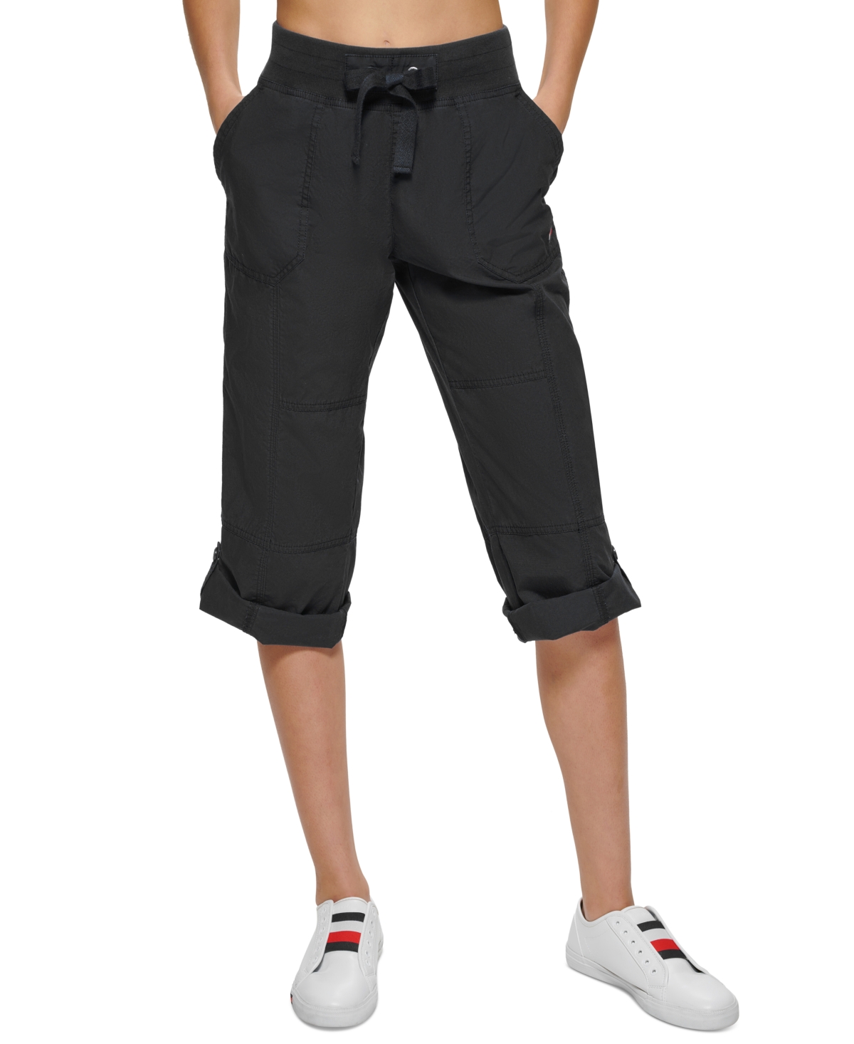 Tommy Hilfiger Sport Women's Convertible Cotton Cargo Capri Pants