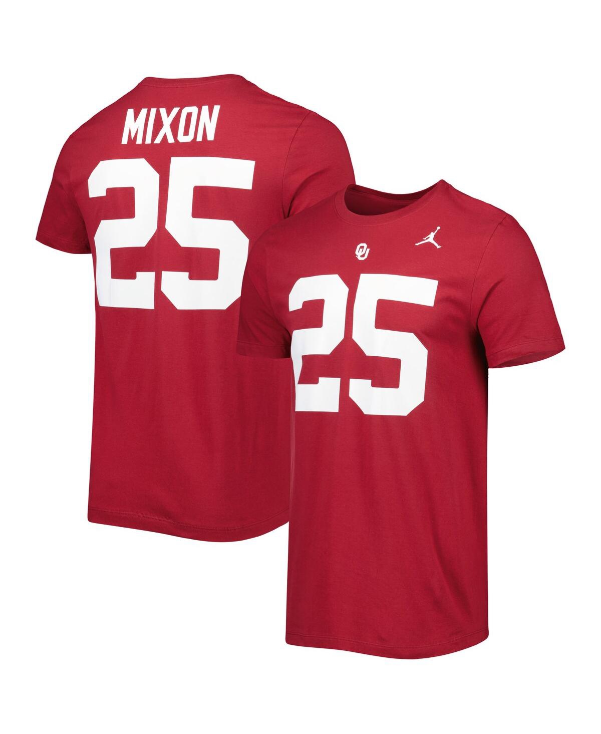 Shop Jordan Men's  Joe Mixon Crimson Oklahoma Sooners Alumni Name And Number Team T-shirt