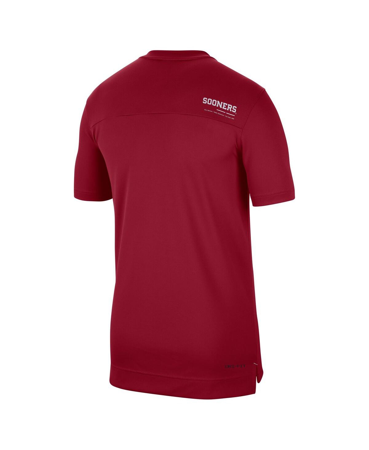 Nike Crimson Oklahoma Sooners 2022 Coaches Uv Performance T-shirt In Crimson