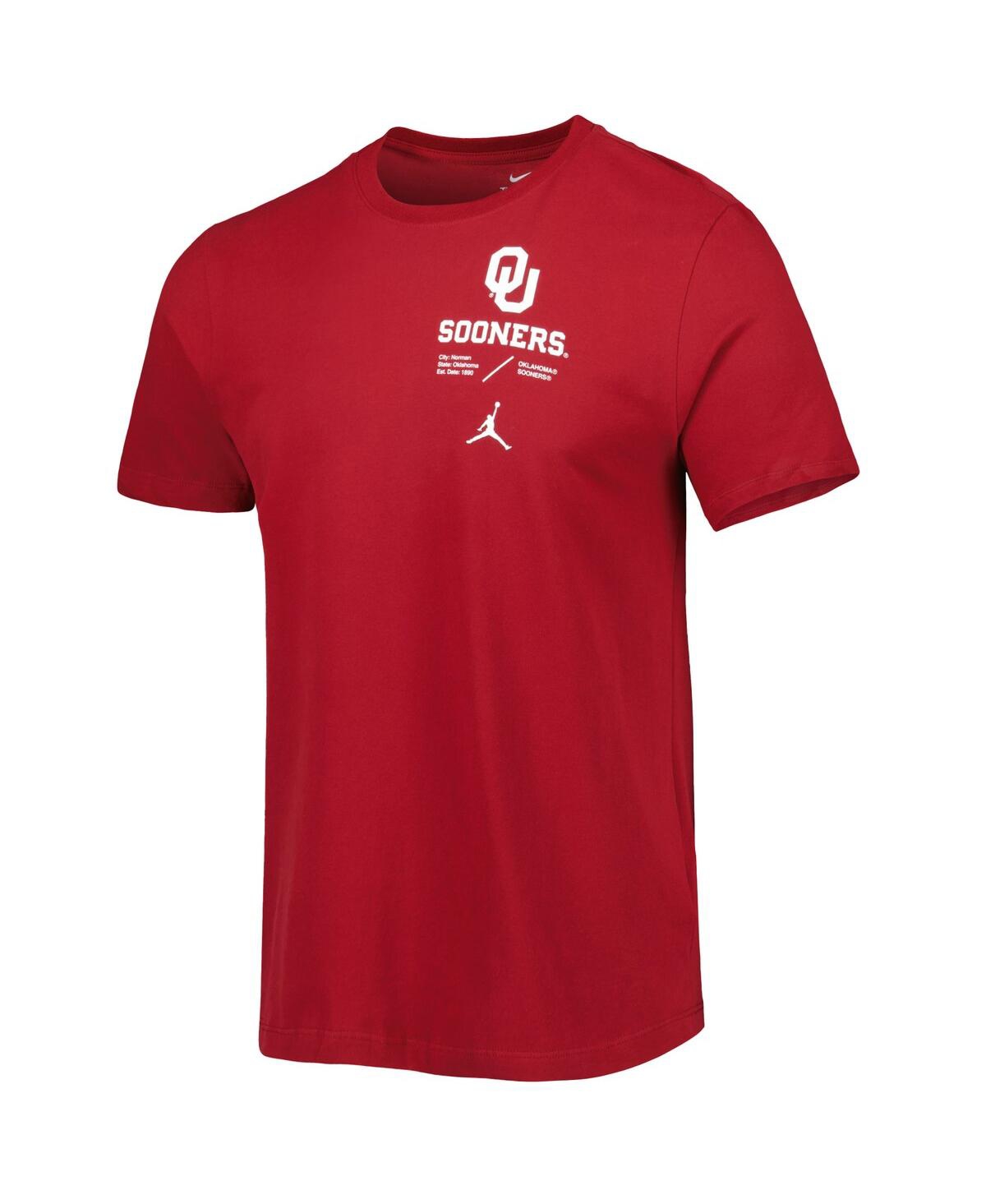 Shop Jordan Men's  Crimson Oklahoma Sooners Team Practice Performance T-shirt