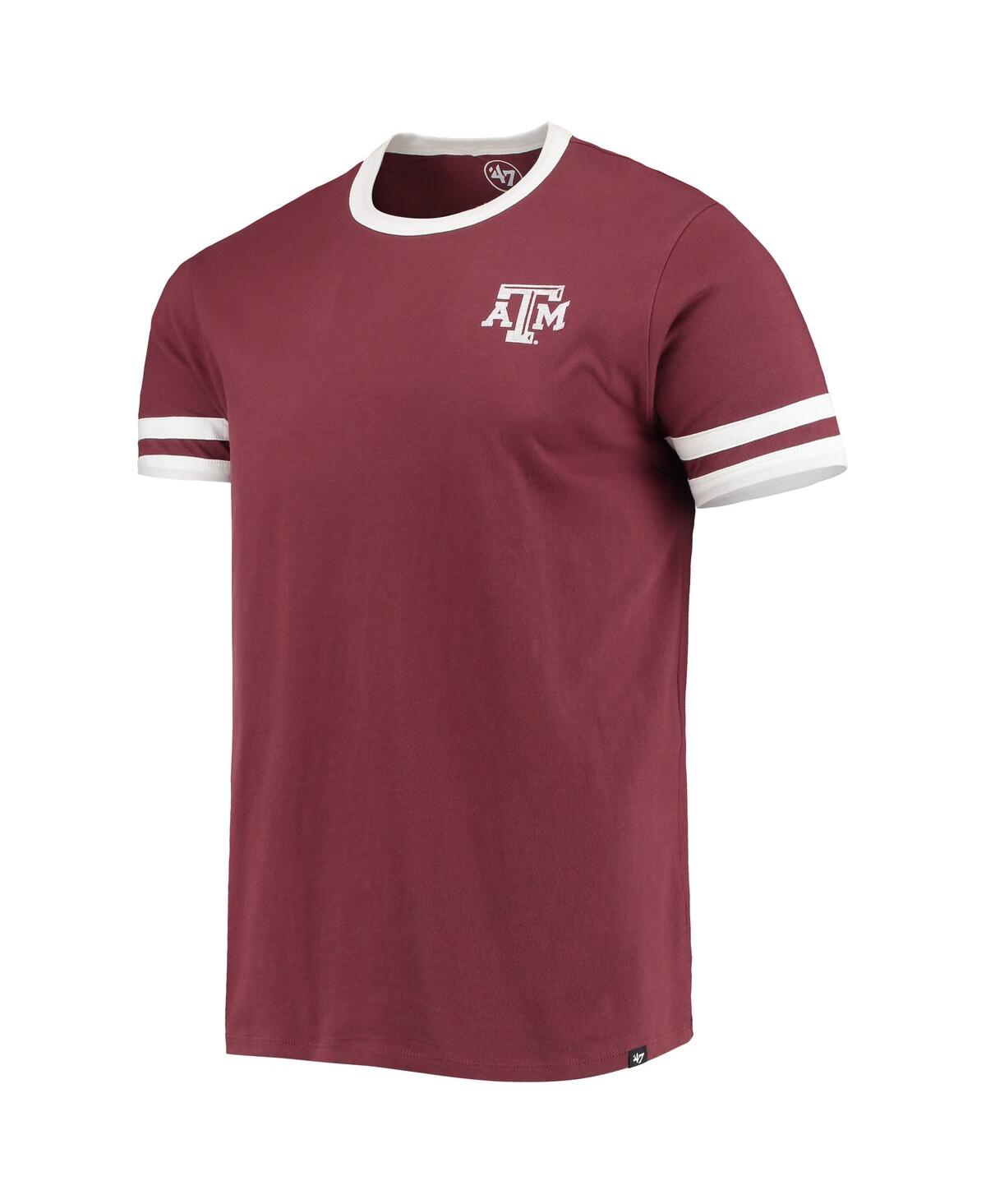 47 BRAND MEN'S '47 MAROON TEXAS A&M AGGIES OTIS RINGER T-SHIRT 
