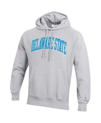Men's Gray Delaware State Hornets Tall Arch Pullover Hoodie