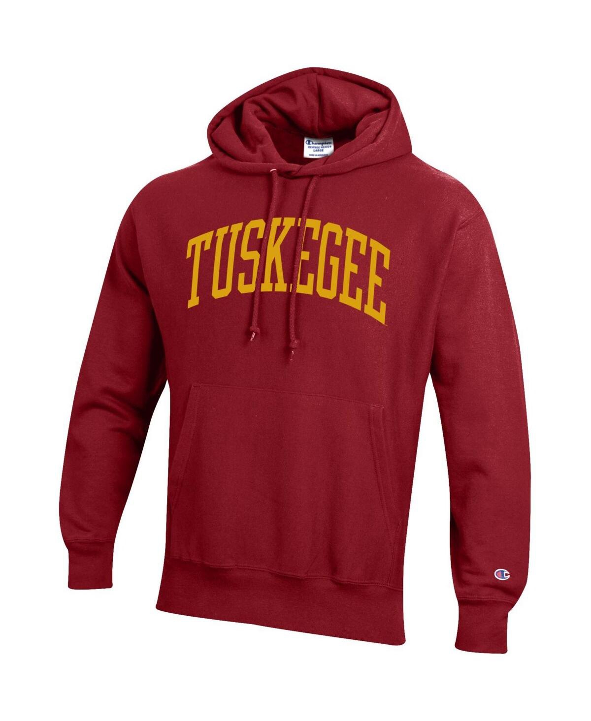 Men's ChampionTuskegee Golden Tigers Tall Arch Pullover Hoodie - Crimson
