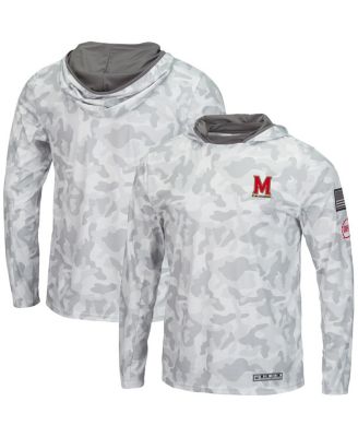 Men's Arctic Camo Maryland Terrapins OHT Military-Inspired Appreciation Long Sleeve Hoodie Top