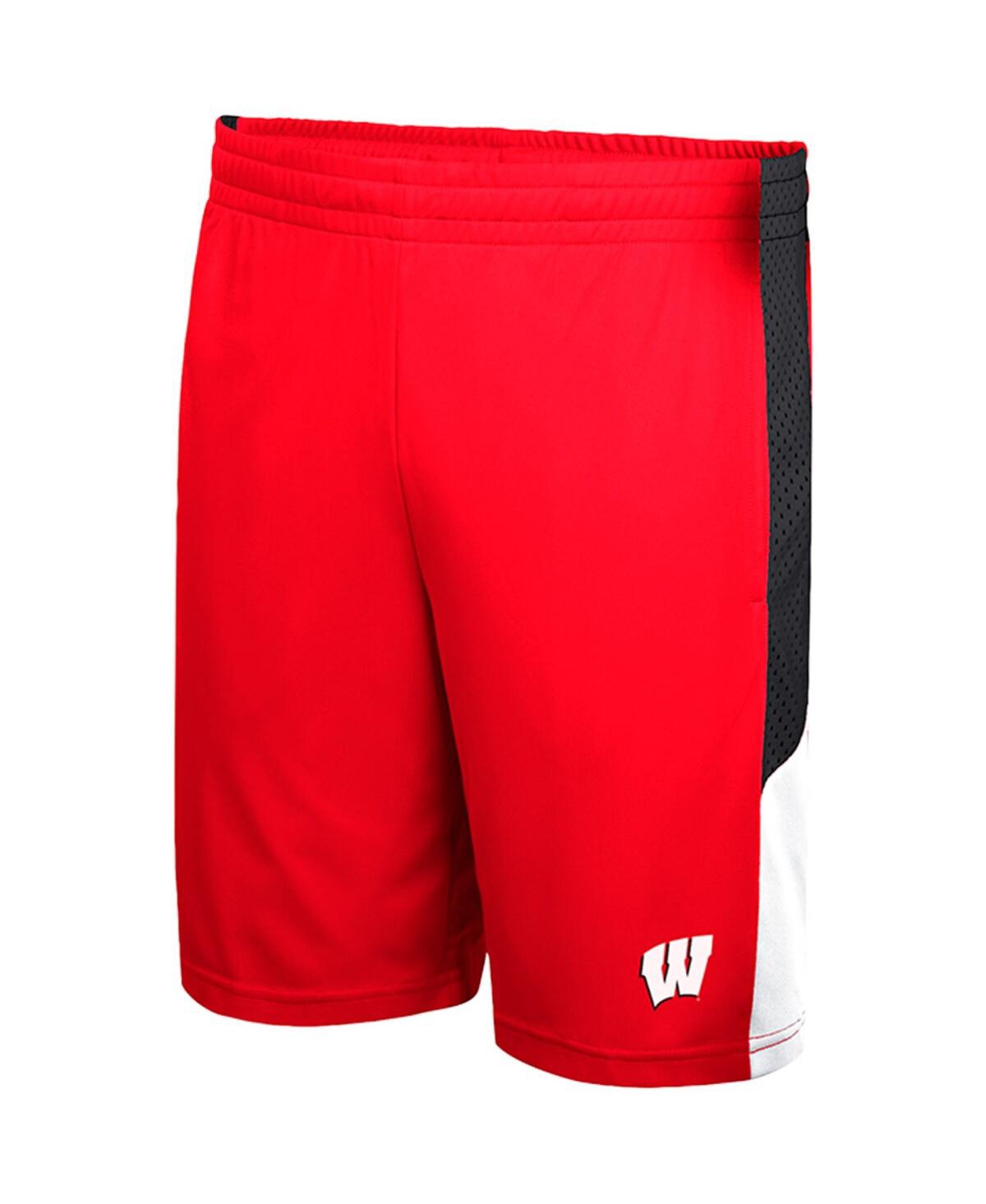 Shop Colosseum Men's  Red Wisconsin Badgers Very Thorough Shorts