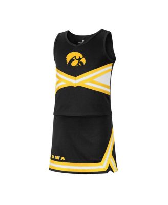 Big Girls Black Iowa Hawkeyes Carousel Cheerleader Set