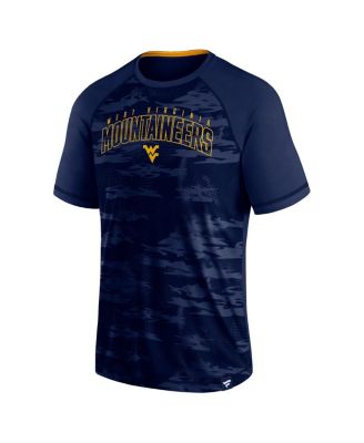 Men's Navy West Virginia Mountaineers Arch Outline Raglan T-shirt