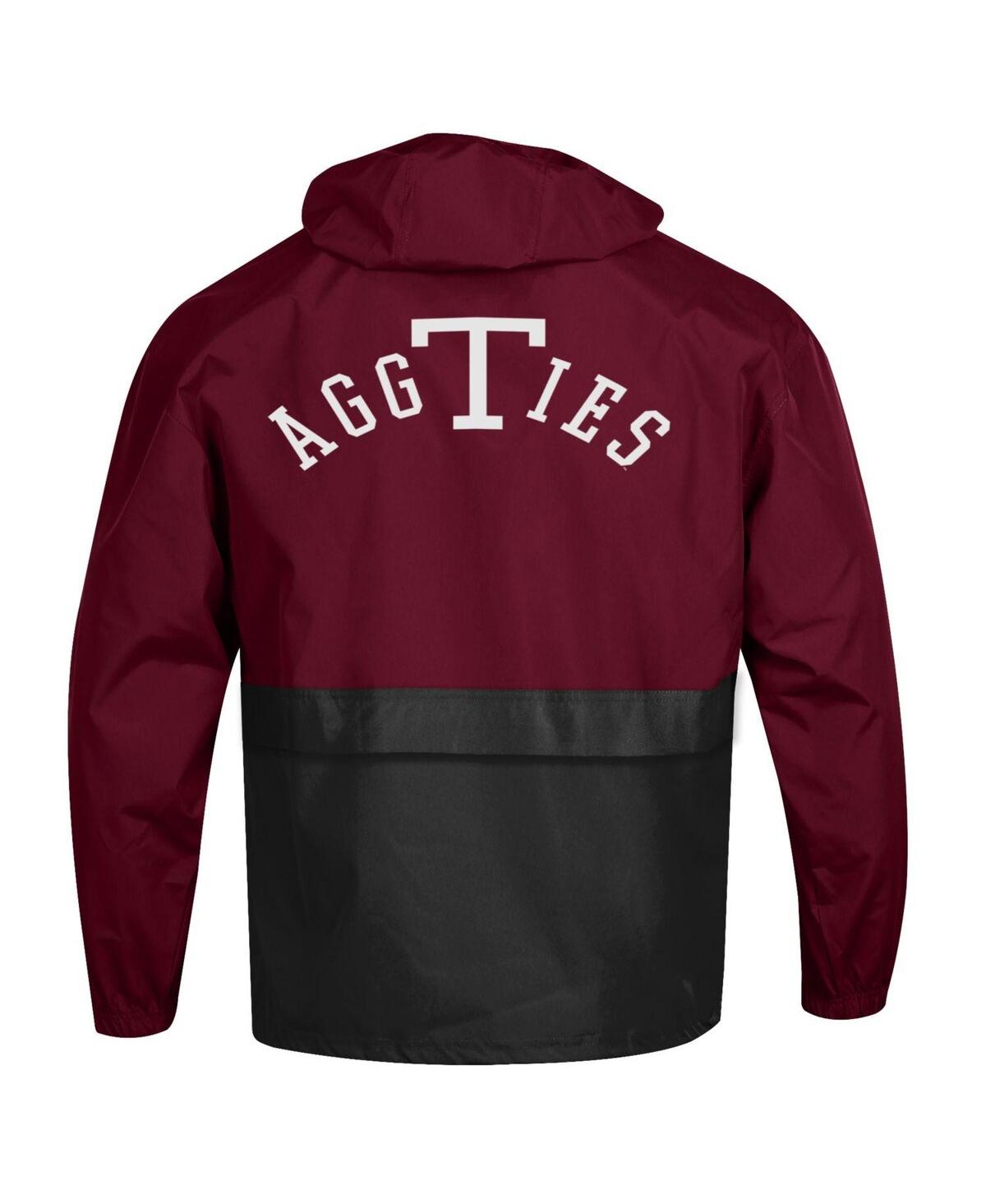 Shop Champion Men's  Maroon Texas A&m Aggies 12th Man Centennial Blocked Packable Half-zip Pullover Jacket